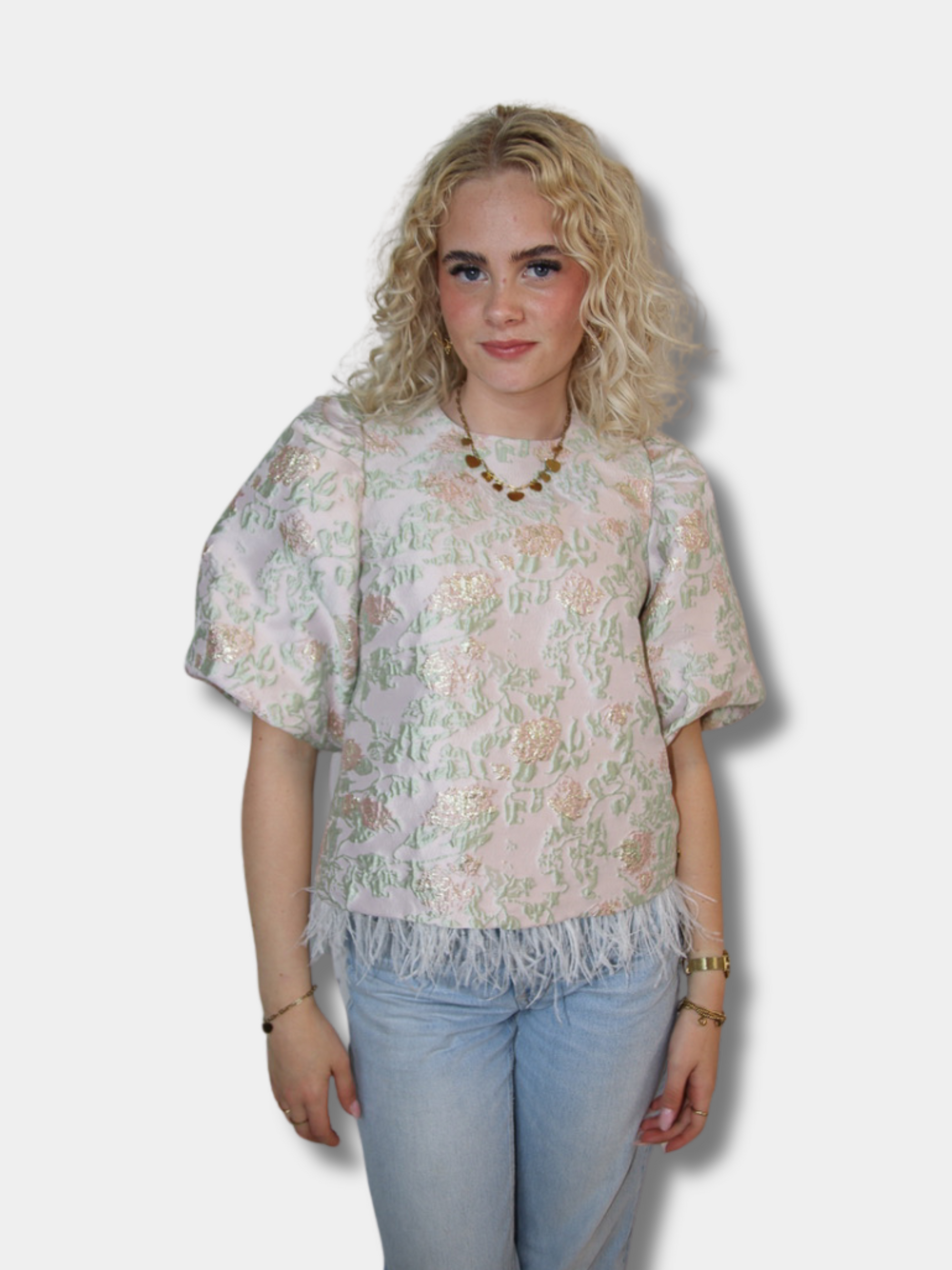 Plume de jacquard blouse
